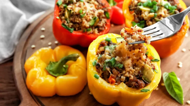 Savory Quinoa-Stuffed Bell Peppers: A Nutrient-Packed Delight